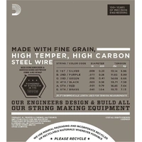 D'Addario EPN120 Pure Nickel Electric Guitar Strings, Super Light, 9 - 41