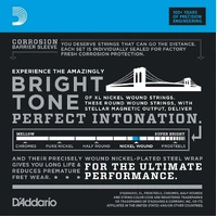 D'Addario EXL120-10P 10 Sets Nickel Wound Electric Guitar Strings, 9 - 42