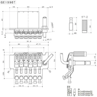 Gotoh GE1996T Floyd Rose Double Locking Tremolo - Black