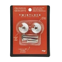 Diago Twistlock - Secure Strap Buttons Straplocks / Strap Locks Chrome