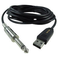 The Behringer Guitar To USB Interface Connection Mono 1/4" Jack Cable 