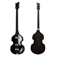 Hofner Ignition Beatle Violin Bass - Black Hollowbody Electric Bass c/ Case