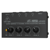 The Behringer Ultra-Compact 4-Channel Microamp HA400 Stereo Headphone Amplifier