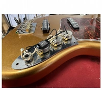 Jet Bass Guitar Goldtop - BBT upgrade Mojo Tone Pickups