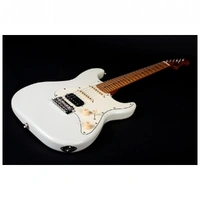Jet JS-400-OW-BAD HSS Electric Guitar - Olympic White  - Roasted Maple Neck