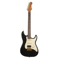 JET JS-480 HSS Electric Guitar - Black with Gold Hardware