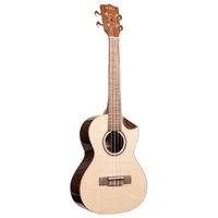 Kala KA-SPT-SC Solid Spruce Scallop Tenor Ukulele Inc Transit Case
