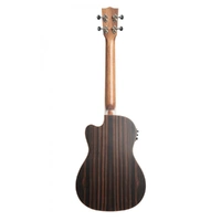 Kala Solid Spruce Top Striped Ebony - Baritone Ukulele  w/ Cutaway and EQ 
