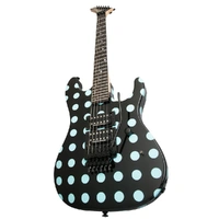 Kramer Electric Guitars Nightswan Mahogany Maple Neck - Black W/ Blue Polka Dot