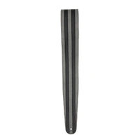 D'Addario Deluxe Leather Guitar Strap, Racing Stripes, Grey with Black Stripes