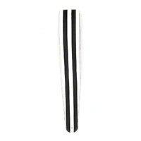 D'Addario Deluxe Leather Guitar Strap, Racing Stripes, White with Black Stripes