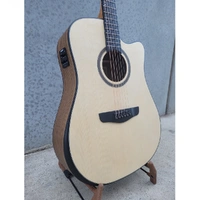 LA Guitars Spruce/ Walnut Dreadnought Acoustic Guitar C/w with EQ