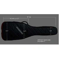 MONO Cases M80 Vertigo Electric Bass Guitar Case Jet Black M80VEBBLK