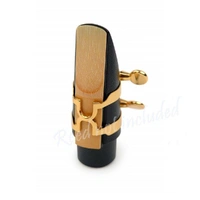  Rico H-Ligature & Cap, Baritone Sax, Gold-plated (fits Graftonite mouthpieces)