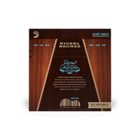 D'Addario NB1253 Nickel Bronze Acoustic Guitar Strings, Light, 12-53
