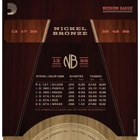 D'Addario Nickel Bronze Acoustic Guitar Strings Medium 13 - 56 - NB1356