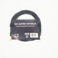 NVE Guitars Instrument Cable gold plated Plugs 10ft - 3m Straight to Straight - Black