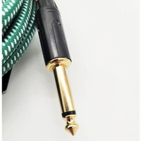 NVE Guitars Instrument Cable gold plated Plugs 10ft - 3m Straight to Straight - Green