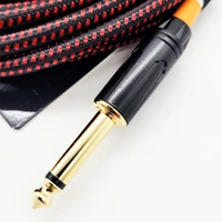 NVE Guitars Instrument Cable gold plated Plugs 20ft - 6m Straight to Angle - Red