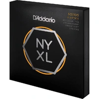 D'Addario NYXLS50105 Nickel Wound Bass Guitar Strings, Medium, 50-105, Double Ball End Long Scale