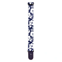 D'Addario Woven Hibiscus Guitar Strap, Blue
