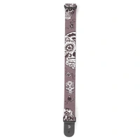 D'Addario Polyester Guitar Straps, Sugar Skulls, Black
