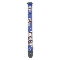 D'Addario Polyester Guitar Strap, Sugar Skulls, Blue