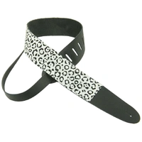 Perri's Leathers 2.5-Inch Leather Guitar Strap with Designer Fabric P25MA-87