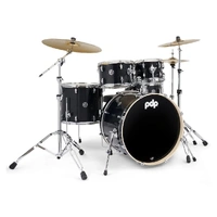 PDP Mainstage 5 Pce Drumkit Black Sparkle c/w Hardware & Paiste Cymbals