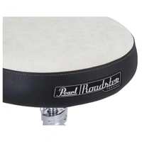 Pearl Roadster 15" Vented Round  Cloth White Cushion Drum Throne