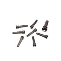D'Addario Ebony Bridge Pins with End Pin Set, Pearl Inlay - Made in USA
