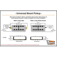 TV Jones Paul Yandell Duo-Tron Neck Pickup  Universal Mount - Nickel