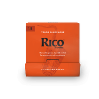 Rico by D'Addario Tenor Saxophone Reeds, #1.5, 25-Count Single Reeds