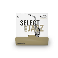 D'Addario Select Jazz Filed Alto Saxophone Reeds, Strength 3 Soft, 25 Box