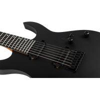 Spira Guitars S-407-MBK 7 String Electric Guitar - Satin Black