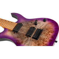Spira S-457-TPP 7-String Electric Guitar - High Performance Rock Machine - Trans Purple