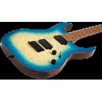 Spira S-500-QAB Electric Guitar - Trans Aqua Blue - Quilted Maple Top