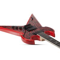 Wylde Audio Warhammer  Norse Dragon Pinstripe Red Floyd Rose Electric Guitar