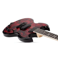 Wylde Audio Barbarian Electric Guitar, Ebony Fretboard, Blood Raven