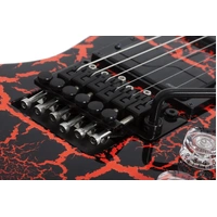 Schecter BalSac E-1 FR Electric Guitar Black Orange Crackle