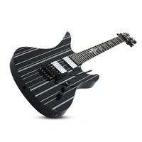 Schecter Synyster Gates Custom FR Electric Guitar Gloss Black with Silver Stripes