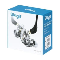 Stagg - High-Resolution Dual Driver In-Ear Monitors - Clear