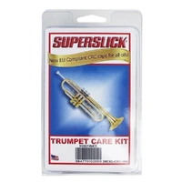 Superslick Trumpet and Cornet Care Kit - Valve oil Brushes Slide Grease cloth