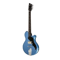 SUPRO  Electric Guitar Jamesport Ocean Blue Metallic  - Gold Foil Pickup