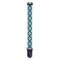 D'Addario Woven Guitar Strap, Latin Tile Art, Blue