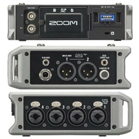 Zoom F4 Multitrack Field Recorder 6-in/4-out Field Audio Recorder/Mixer and USB 