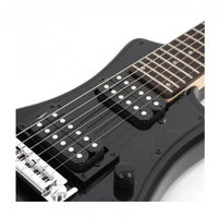 Hofner Shorty Deluxe Electric Guitar with Gig Bag - Black