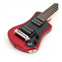 Hofner Shorty Deluxe Electric Guitar with Gig Bag - Red