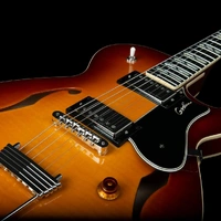 Godin Montreal Premiere Supreme Lightburst Flame HG Semi-Hollow Electric Guitar