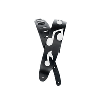 D'Addario Icon Collection Leather Guitar Strap, Note